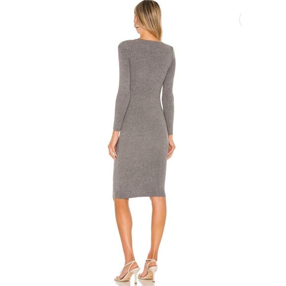 Revolve All The Ways Gray Knit Ribbed Dress NWT - Picture 2 of 6
